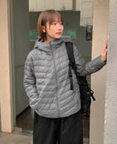 [Unisex] Sidelt Duck Down Hood Lightweight Padding Jumper