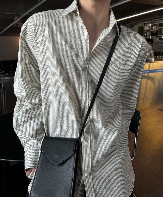 [COSYHARU公式]loose-fit striped shirt 送料・関税込み SINSS シャツ Loose fit stripe shirt / ルーズフィット