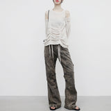 Lienti Incision Shirring Pants