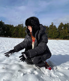 MINK FUR EARFLAP HAT