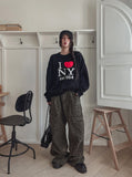 Pattern Rivet Pin Tuck Balloon Cargo Pants