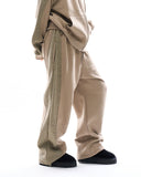 Canvas line wide sweat pants