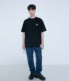 Blue Heart Cloud Smile Short Sleeve Tee