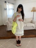 Hashita Flower Chiffon Mini Skirt