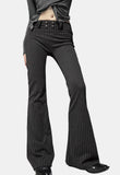 Antique button bootcut slacks