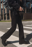 circle bootcut trousers