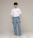 Clover Smile Embroidery Pique Short Sleeve T-shirt
