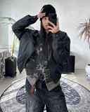 Edion Crop Leather Jacket