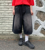 [unisex] Pchu Washing Denim Bermuda Pants