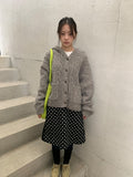 Silten Cable Hooded Wool Knit Cardigan