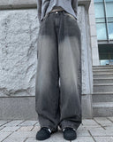Mikan Washing Denim Wide Pants