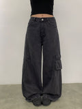 Messy Pocket Cargo Slit Wide Pants
