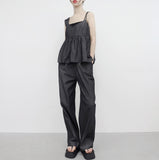 Breo denim sleeveless + denim pants set