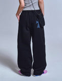 DOT CROSS Embroidered Training Pintuck Wide Pants
