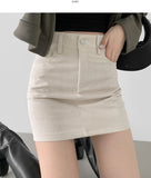 Corduroy H-Line Mini Skirt Pants
