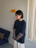 Dehip Stripe Layered Long Sleeve Tee