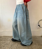 [unisex] Tihuti Banding Washing Balloon Wide Denim Pants