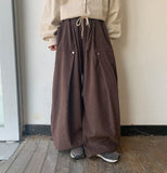 [Unisex] Turnedin Corduroy Rivet Balloon Wide Pants