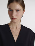 Volume Square Silver (C) H BAR Necklace M