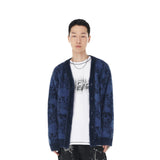 SKULL ROCK HAIRY KNIT CARDIGAN