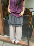 Mokan Lace Tiered Layered Mini Skirt