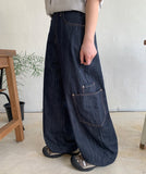 Chateau cargo wide denim pants