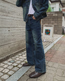Morgan Corduroy Patch Wide Denim Pants