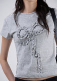 Frill Ribbon Slim Tee