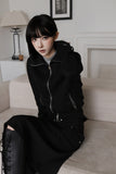 Cats Line Hood Zip-up