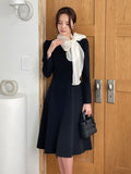 Roselle Tie Color Matching Flare One Piece