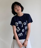 Calt Lettering Crop Short Sleeve Tee