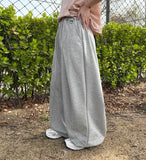 [unisex] Helkan Keyring Pintuck Banding Wide Pants