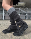 Iva button slit color matching leg warmers