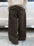 [Planning/Thick Brushed] Alt Pintuck Wide Long Back Pocket Pants
