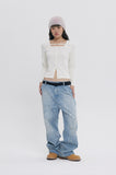 SQUARE NECK RIBBED TOP
