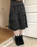 Deron Military Camo Midi Skirt