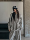 Knits Lettering Overfit Hoodie
