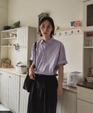 With overfit half shirt