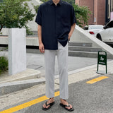 Marron Linen Banding Slacks