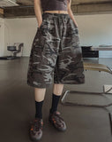 Military Snap Wide Bermuda Pants