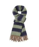 Logo Embroidery Stripe Bold Long Muffler
