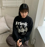 Ludio cat wool round knit