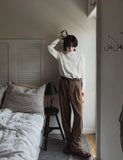 Rude wide pin tuck slacks