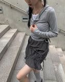 Ugi Color Layered Shirring T-shirt