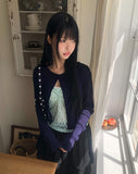 Nobis Ribbed Crop Cardigan