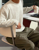 French Cable Round Knit