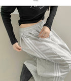 Unique Side Line Folding Pintuck Mega Wide Banding Pants