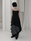 Celer Layered Unbalanced Chiffon One Piece
