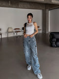 (UNISEX) Most Cargo Denim Pants