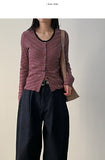 Wave Stripe Cardigan T-Shirt